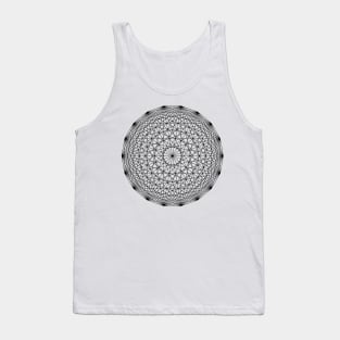 Dynamic Circle Chords II Black Tank Top